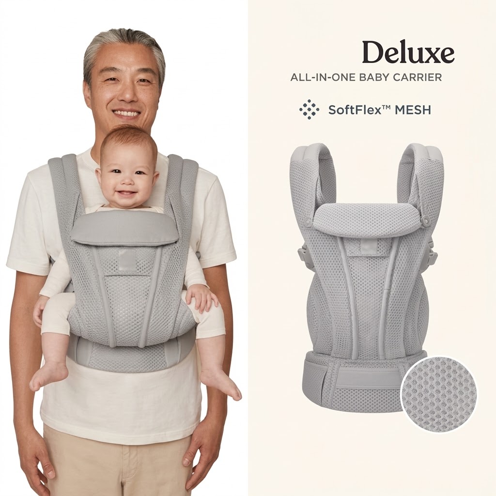 Ergonomic All-in-One Baby Carrier with Breathable Mesh Ver2