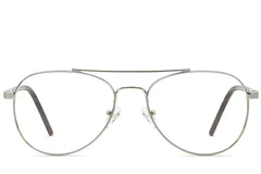 BS2012-1081_Silver_Aviator_Metal_Glasses_front
