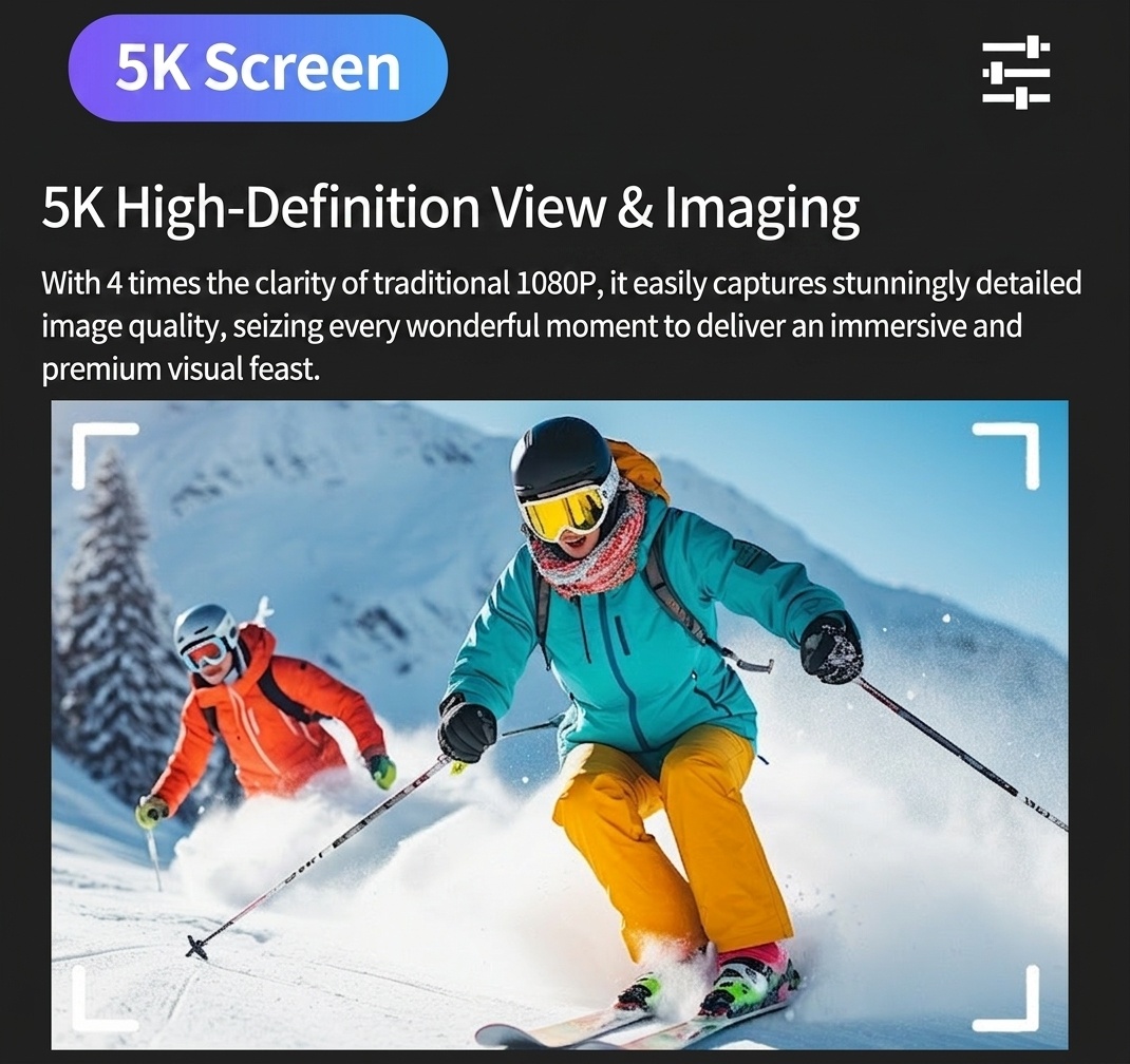 Cámara de acción 5K Ultra HD, 30 FPS, resistente al agua, estabilización electrónica de imagen de 6 ejes (EIS), WiFi, control remoto, pantalla a color dual, cámara para vlogs deportivos.