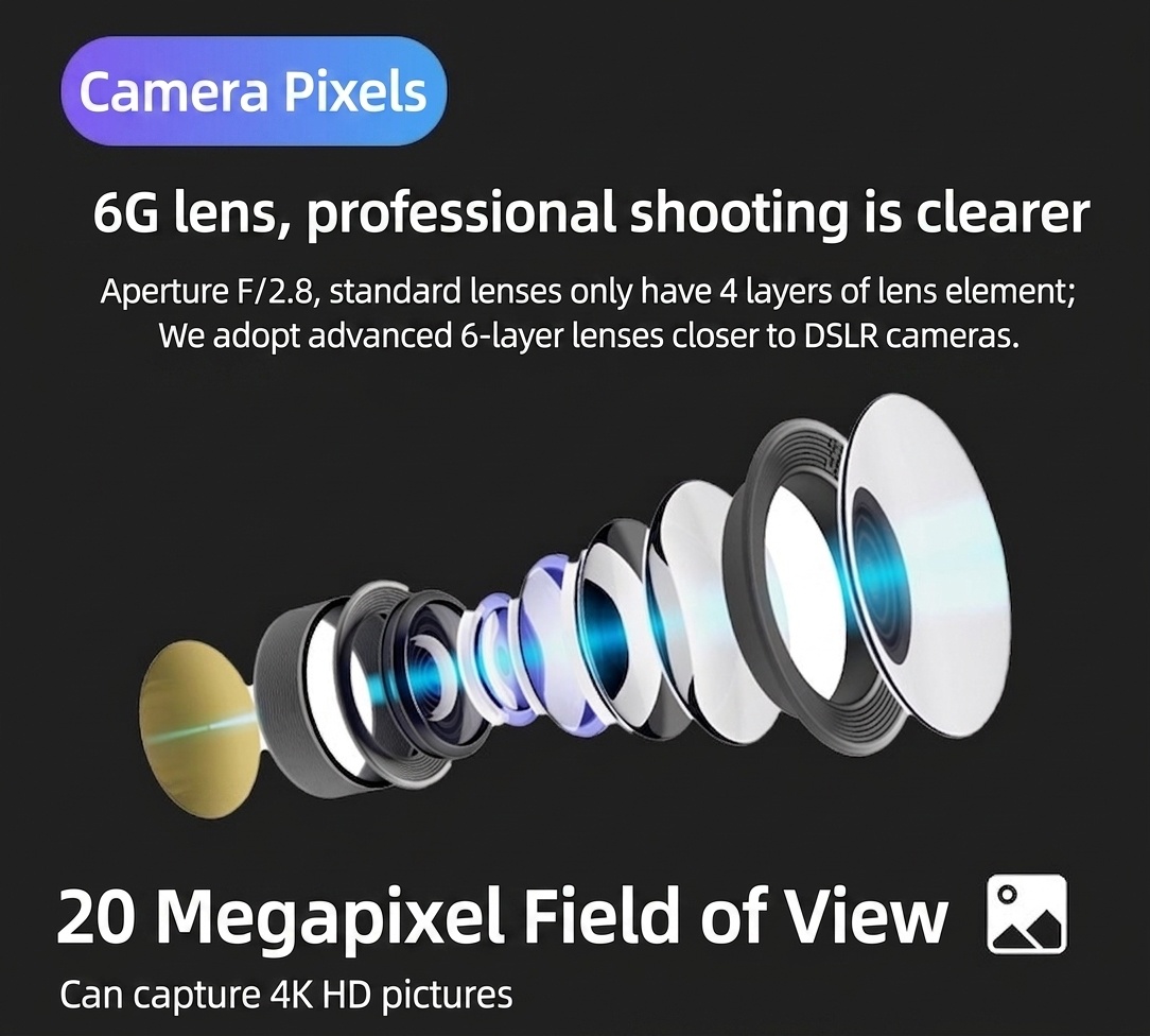 Cámara de acción 4K a 60 FPS, resistente al agua hasta 30 m, estabilización electrónica de imagen (EIS) de 6 ejes, doble pantalla, gran angular de 170°, cámara deportiva con pantalla táctil y conexión Wi-Fi.
