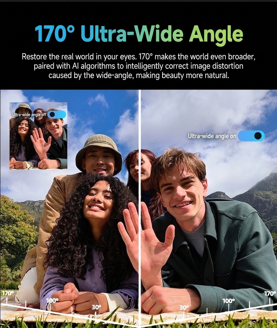 Cámara de acción 4K a 60 FPS, resistente al agua hasta 30 m, estabilización electrónica de imagen (EIS) de 6 ejes, doble pantalla, gran angular de 170°, cámara deportiva con pantalla táctil y conexión Wi-Fi.