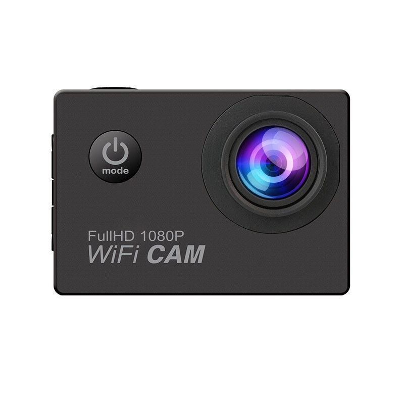 Cámara de acción FullHD 1080P a 30 FPS, resistente al agua hasta 30 m, WiFi, pantalla de 2 pulgadas, gran angular de 120°, cámara deportiva subacuática.