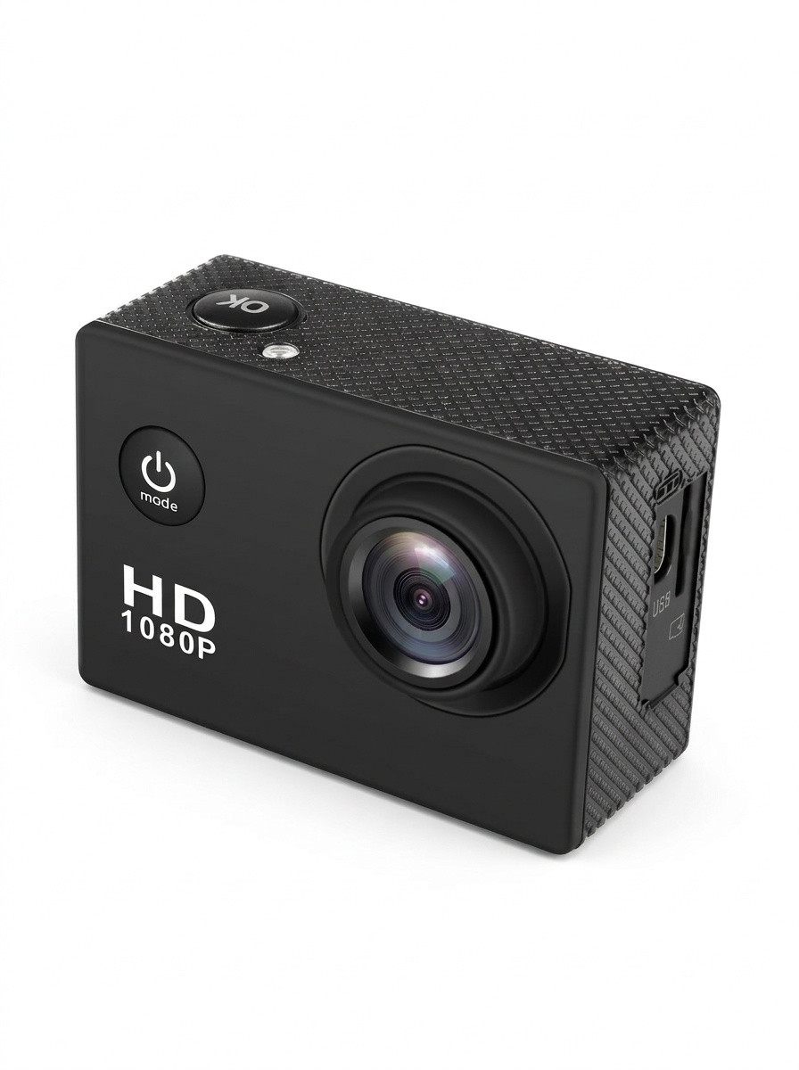 Cámara de acción OurLife 1080P HD, resistente al agua hasta 30 m, pantalla de 2 pulgadas, gran angular de 90°, cámara para deportes al aire libre y motocicletas.