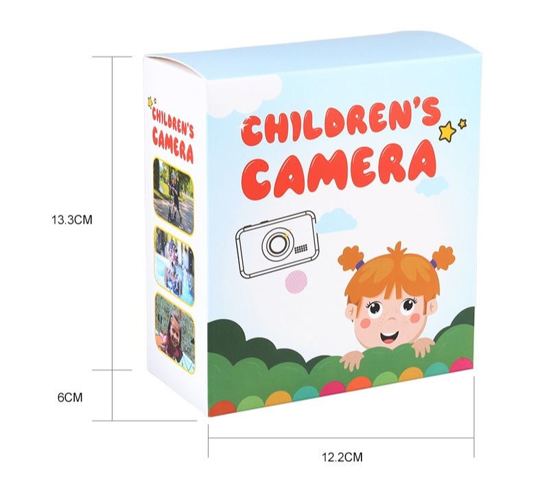 Cámara digital OurLife para niños, doble lente, video HD 1080p, cámara de juguete con diseño de dibujos animados, regalo de cumpleaños para niños y niñas.