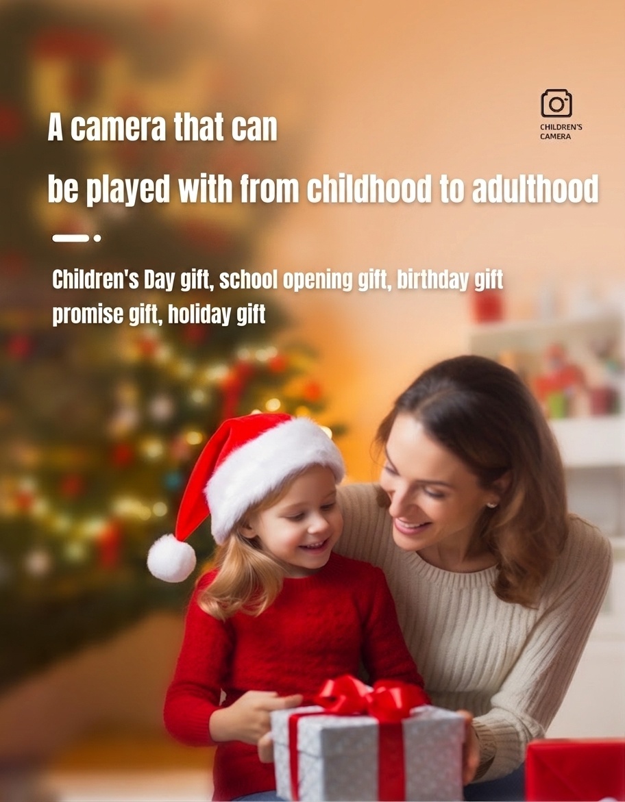Cámara de acción sumergible OurLife Kids, vídeo HD 1080P, pantalla de 2 pulgadas, divertidos filtros y juegos, cámara de juguete subacuática, regalo para niños.