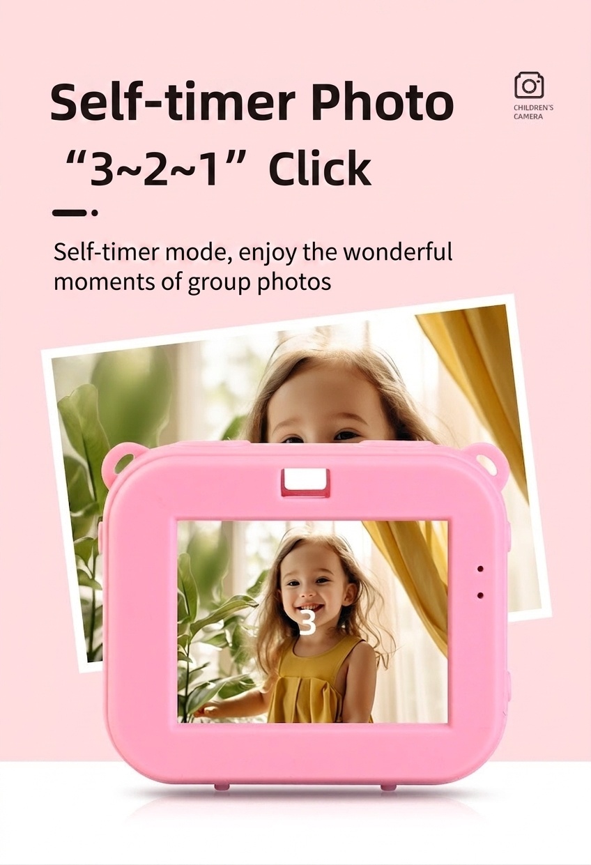 Cámara de acción sumergible OurLife Kids, vídeo HD 1080P, pantalla de 2 pulgadas, divertidos filtros y juegos, cámara de juguete subacuática, regalo para niños.