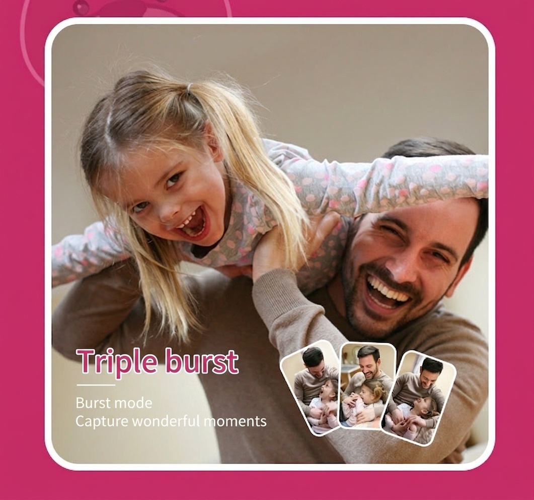 Cámara de juguete OurLife para niños, pantalla de 2,4 pulgadas, cámara de vídeo digital, juguete educativo, regalo de cumpleaños para niños y niñas pequeños.