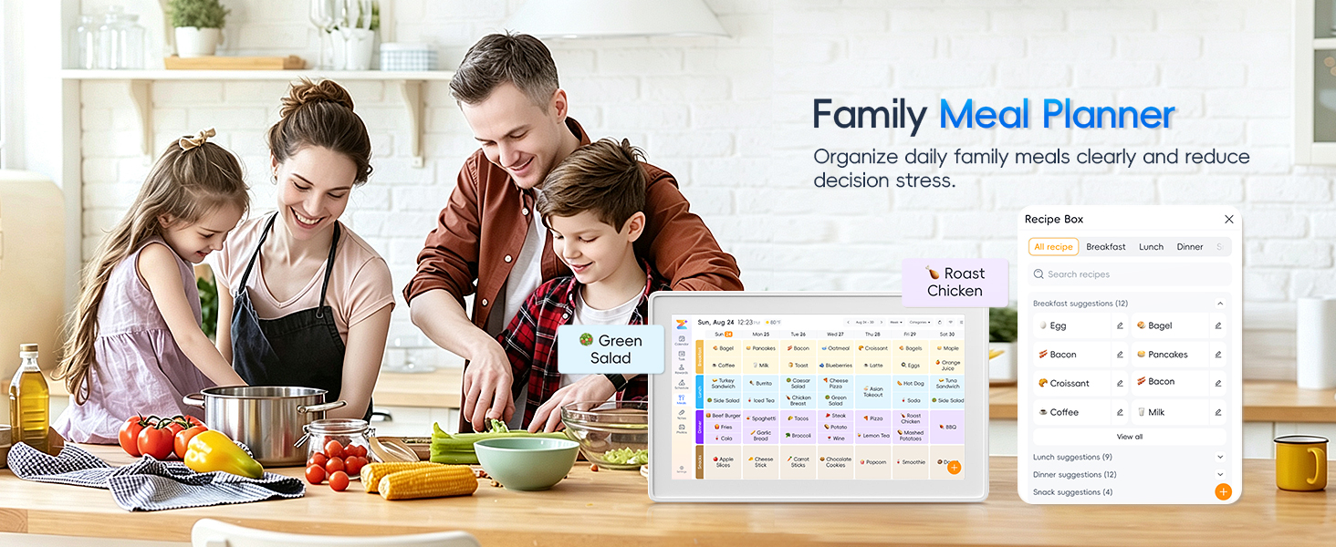 Kinstone 15.6 Inch Smart Family Calendar & Digital Photo Frame