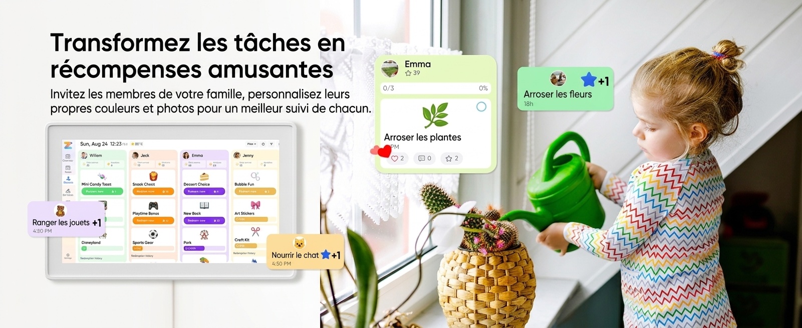 Calendrier familial intelligent et cadre photo numérique Kinstone 15,6 pouces