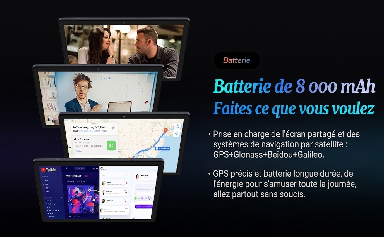 Tablette Kinstone 10,1" FHD IPS Android 12 8 Go/128 Go
