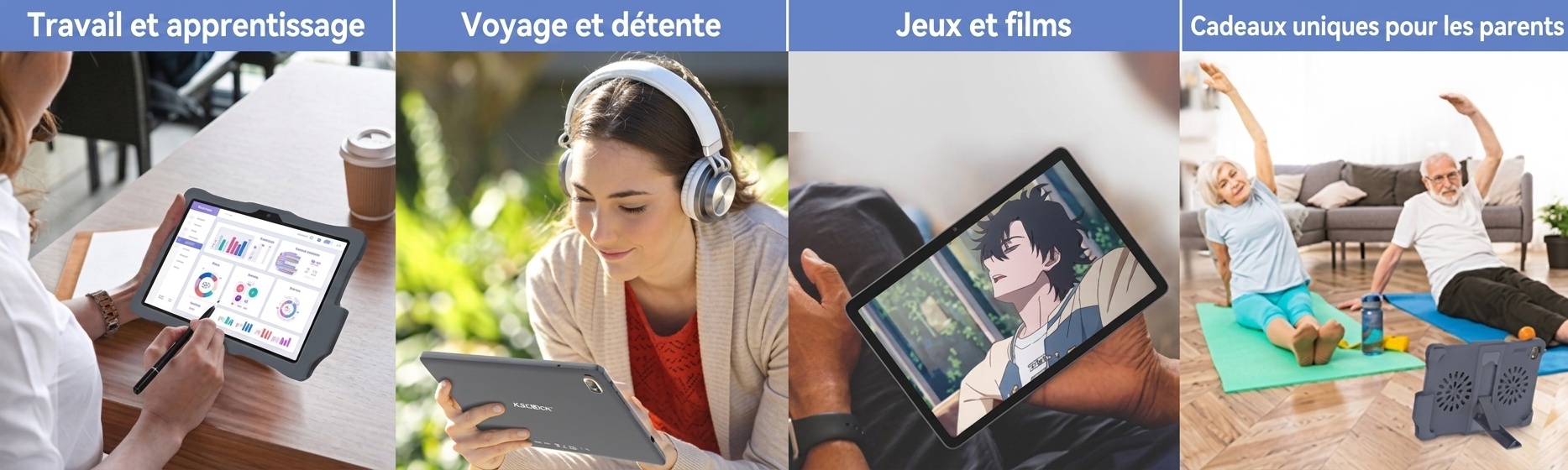 Tablette Kinstone 10,1 pouces Android 12, 3 Go de RAM, 64 Go de stockage