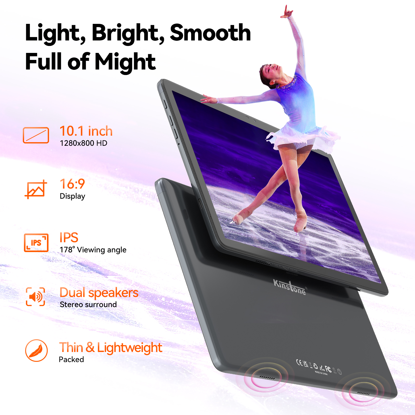 Kinstone 10.1 Inch Android 12 Tablet 3GB RAM 64GB Storage