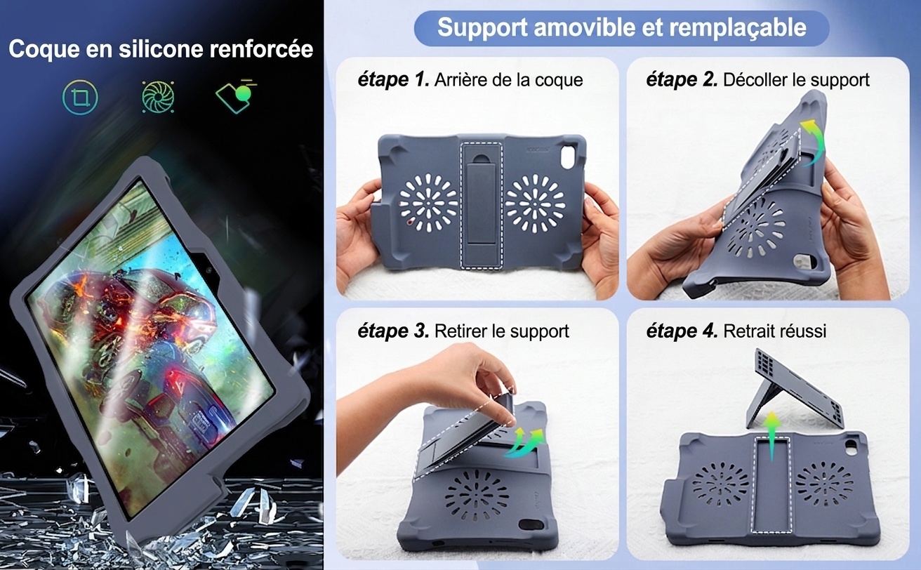 Tablette Kinstone 10,1 pouces Android 12, 3 Go de RAM, 64 Go de stockage