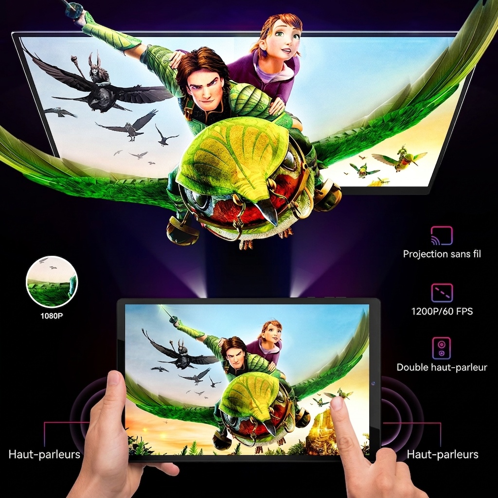 Tablette Kinstone 10,3" FHD Android 12, 6 Go de RAM, 128 Go de stockage