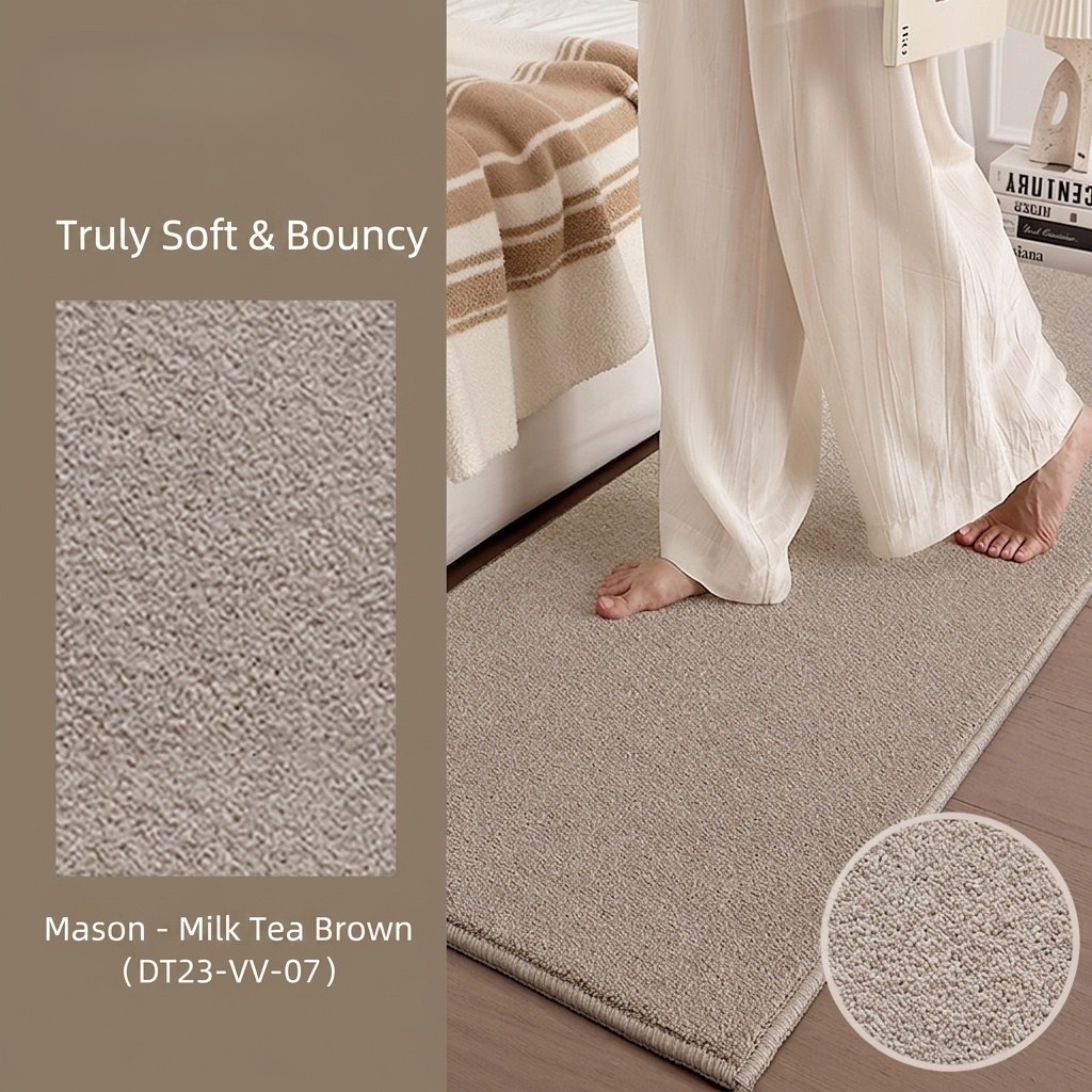 New Zealand Wool Blend Soft Area Rug for Bedroom & Living Room