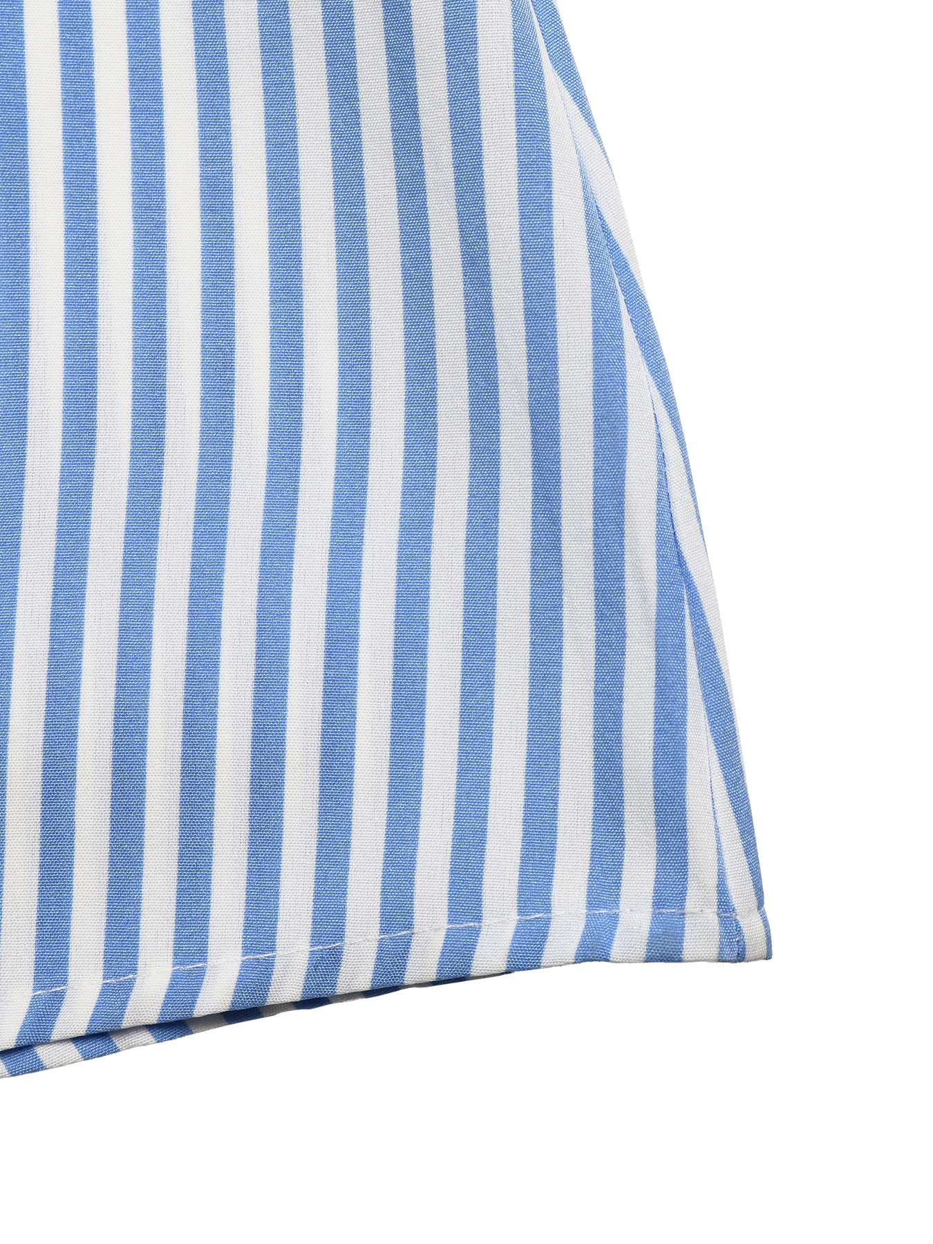 Robe longue rayée froncée avec bordure en dentelle