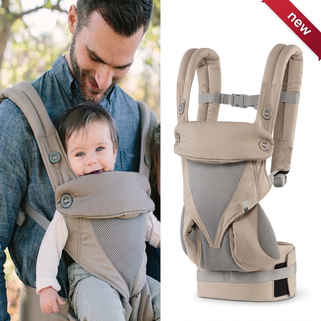 Ergonomic 360 Breathable Baby Carrier for Newborns & Toddlers