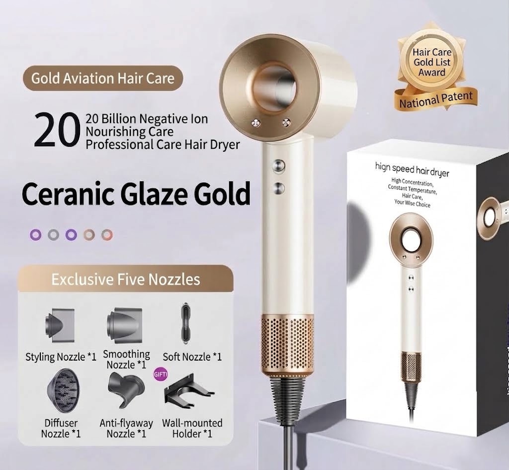 High-Speed Ionic Hair Dryer with Smart Temperature Control