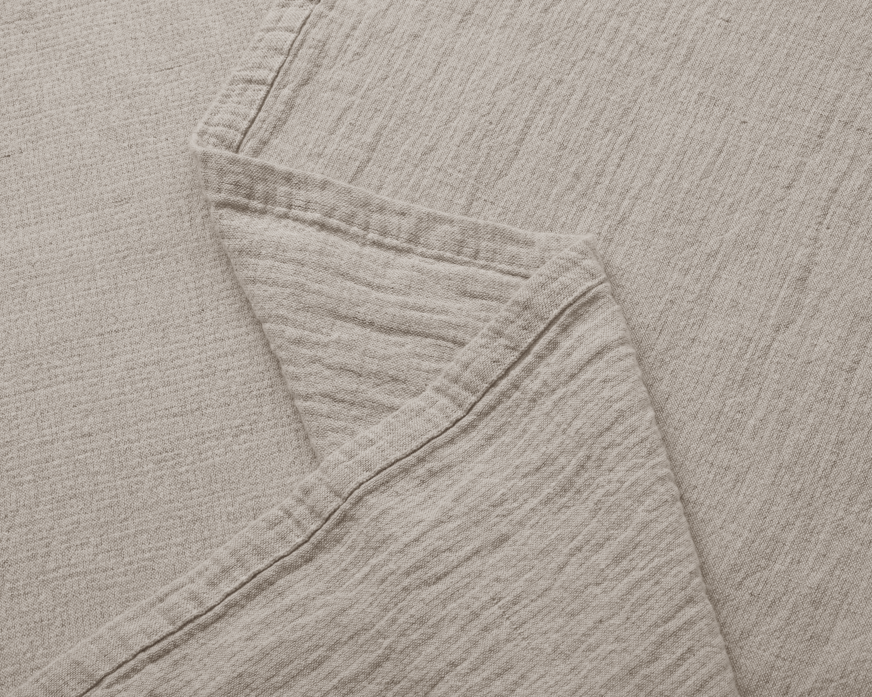 Thickened Cotton Linen Blend Machine Washable Breathable Soft Throw Blanket