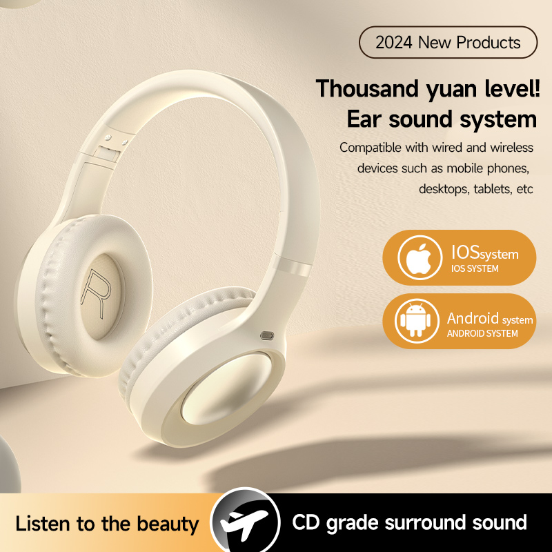 Wireless Bluetooth 6.0 Headphones | Hi-Res Audio & 15H Battery