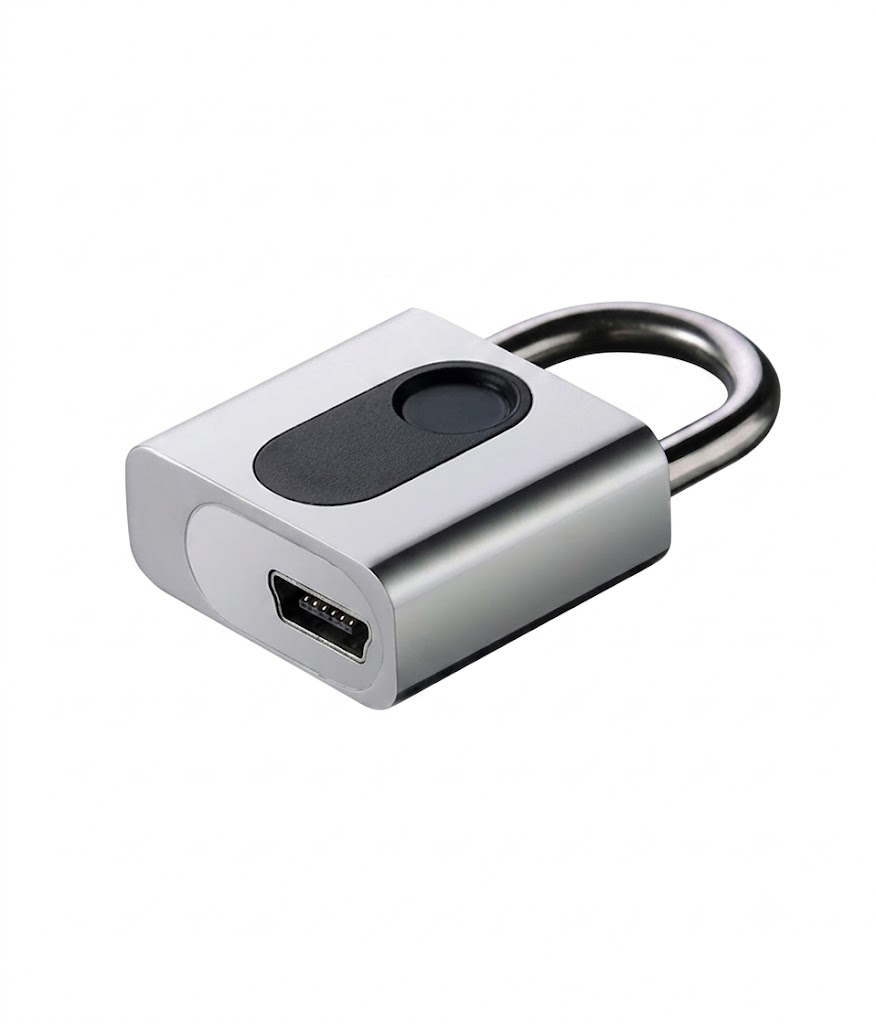 Bluetooth Smart Fingerprint Padlock with App Control, Keyless Entry Security Lock, 180-Day Standby, Shareable Access for Gym, Cabinet, Luggage
