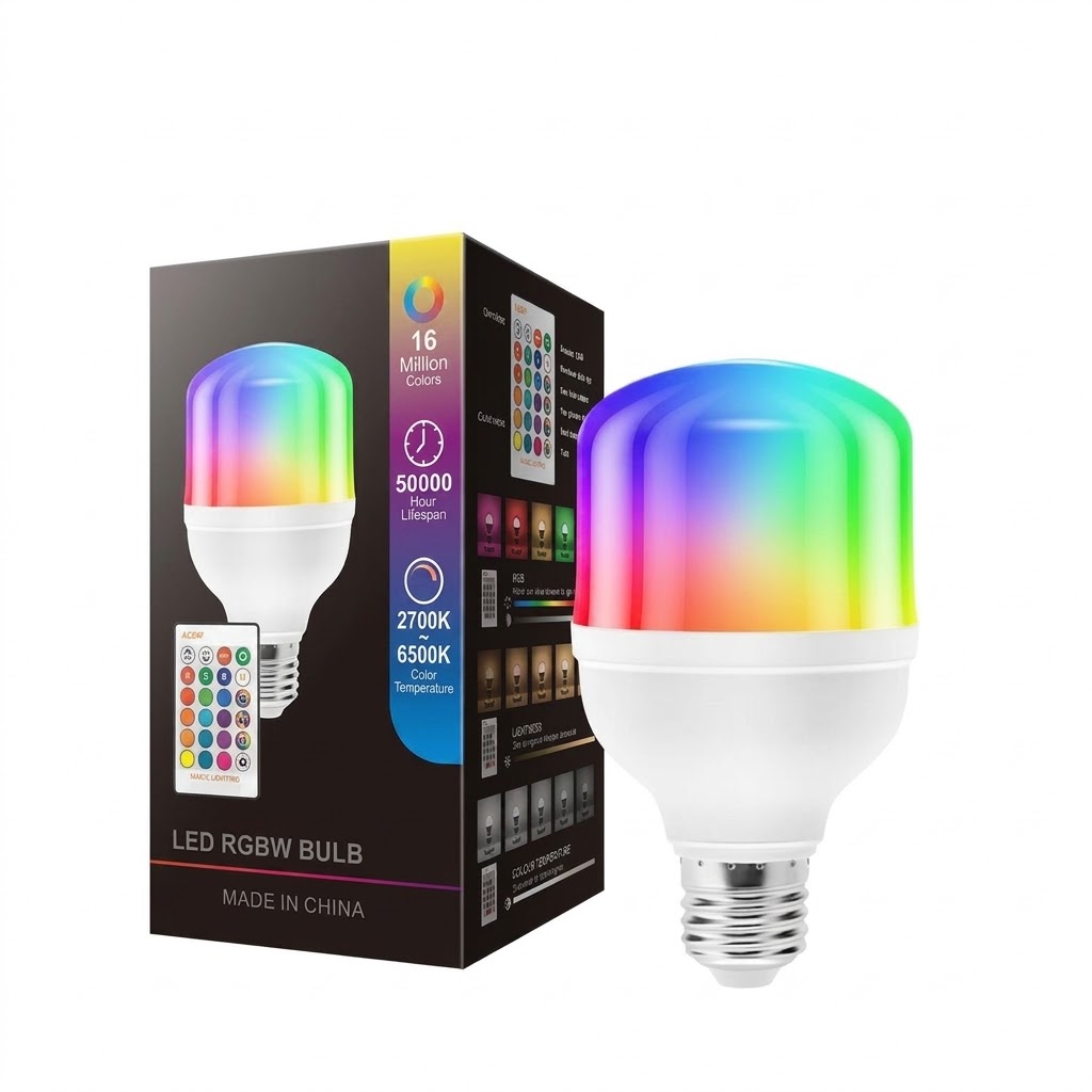 Tuya Smart RGBW LED Bulb E27 Dimmable Color Changing Light