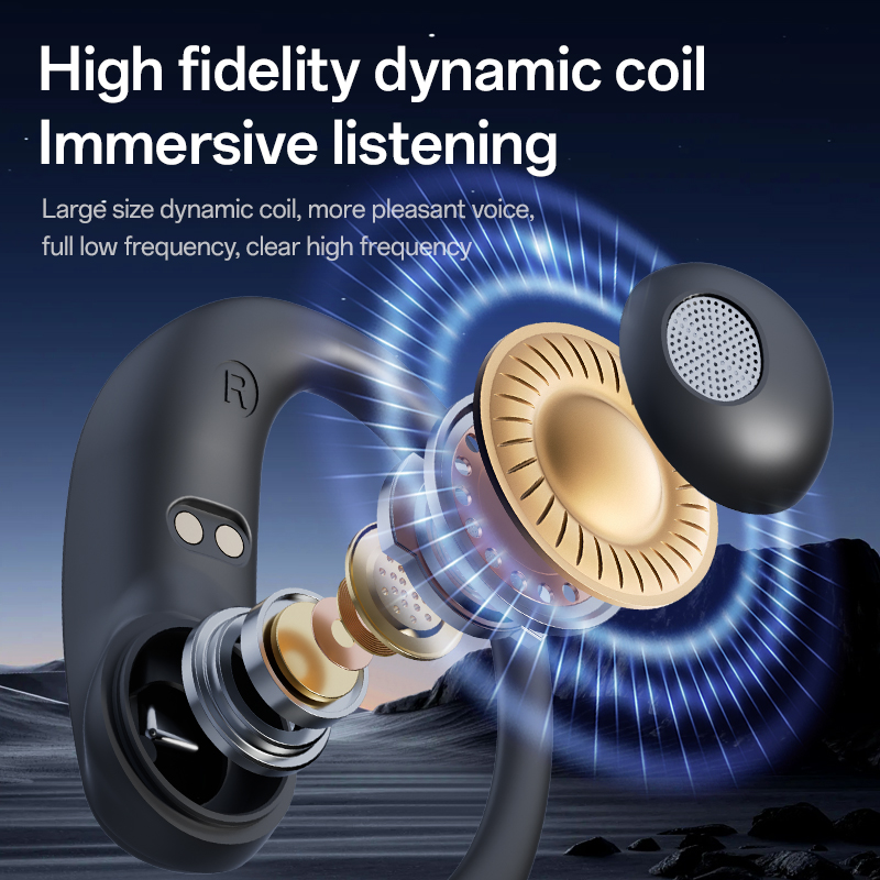 Open-Ear Wireless Bluetooth 5.4 Earbuds with LED Power Display Model#M134