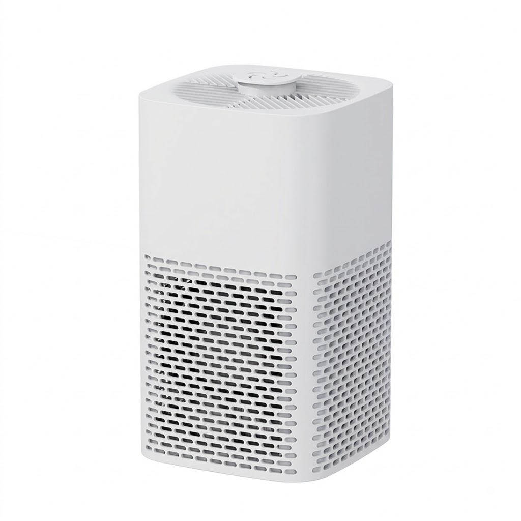 Portable Desktop Air Purifier with HEPA Filter, Powerful Airflow, Ultra-Quiet Operation, Soothing Night Light, DC Powered Compact Air Cleaner for Home & Office