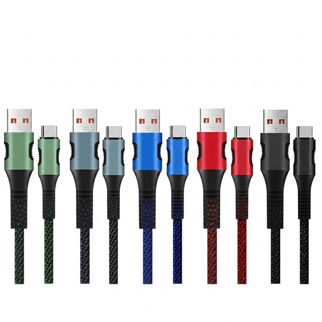 2.4A Multi Charging Cable, Nylon Braided Fast Charger Data Sync Cord for Multiple Devices