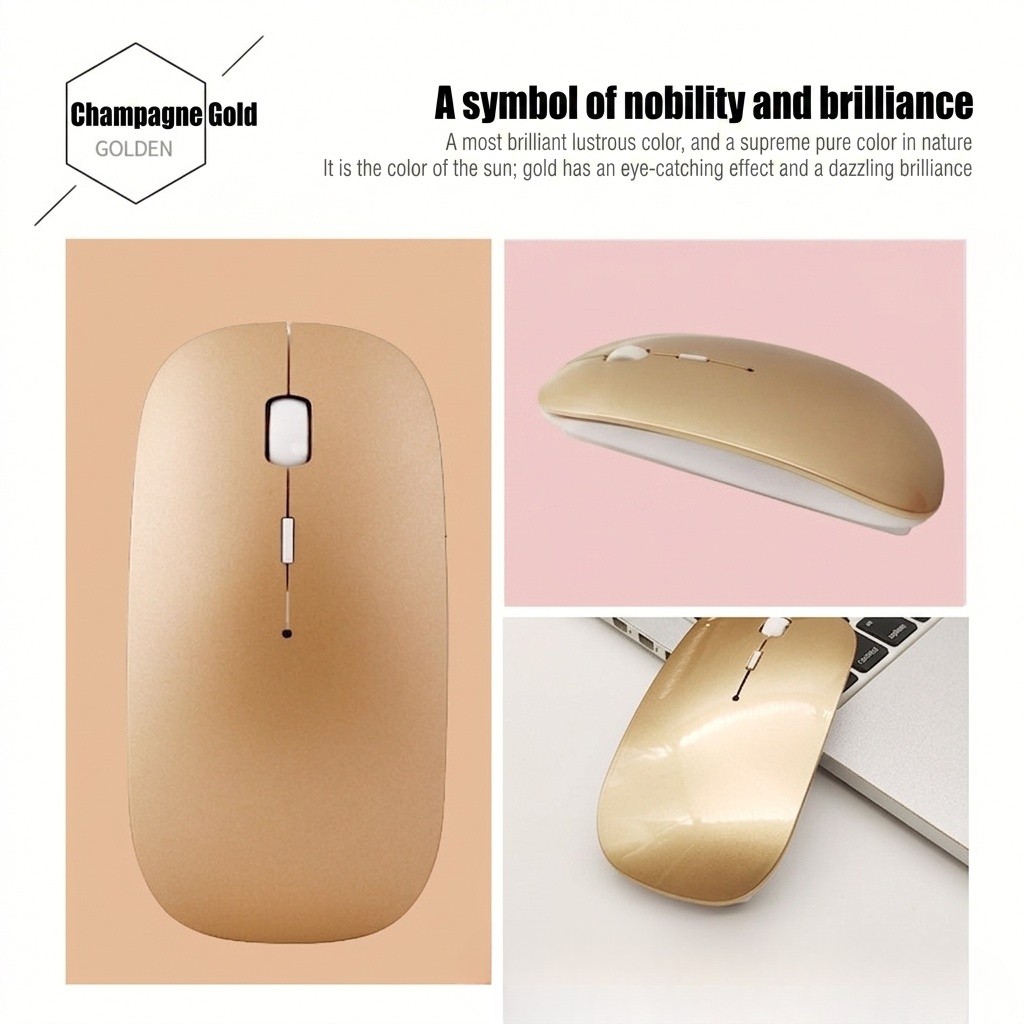 Silent Dual-Mode Wireless Mouse, Bluetooth & 2.4G Connectivity with Adjustable DPI