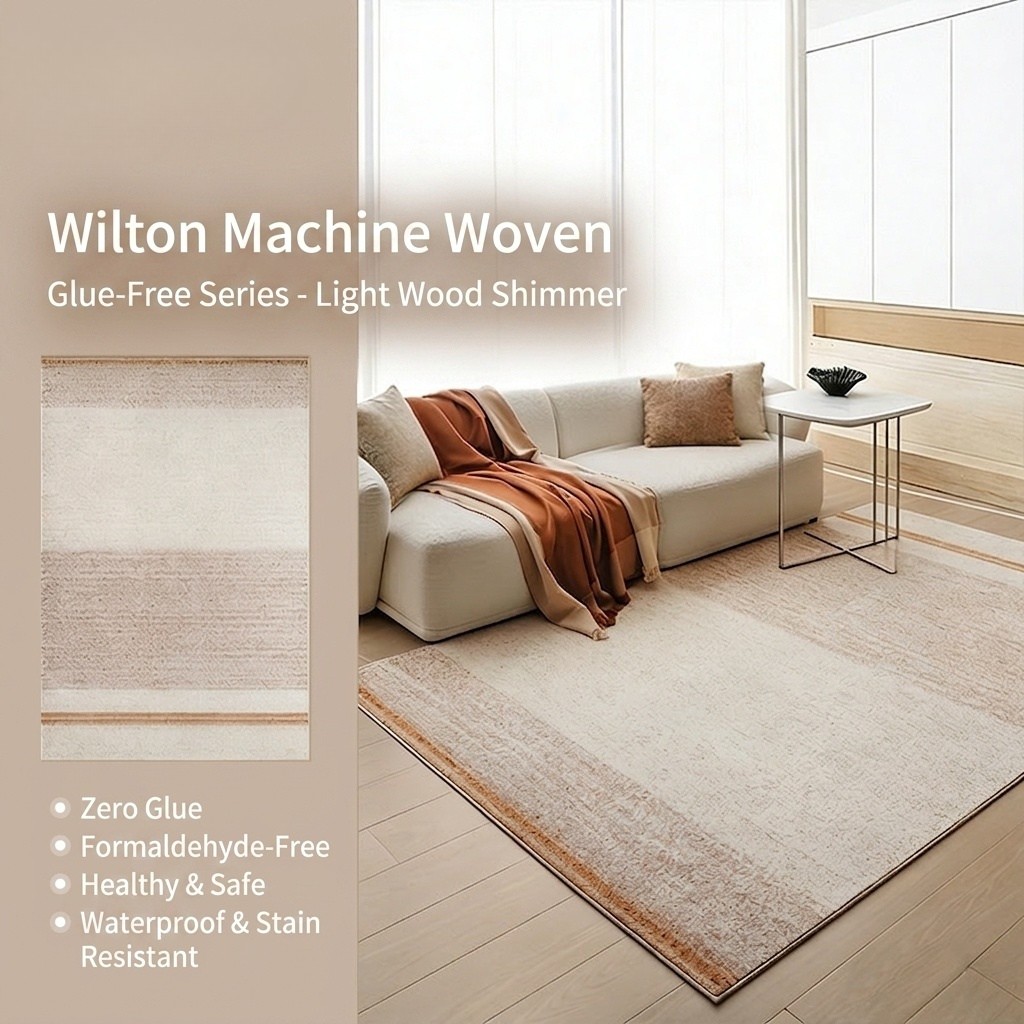 Modern Abstract Wool Blend Area Rug - Waterproof & Anti-Bacterial