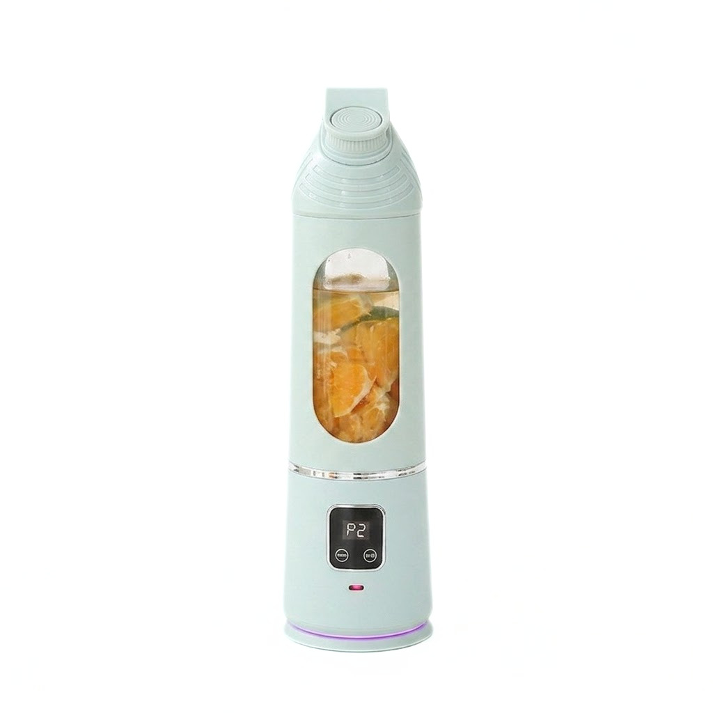 Tragbarer, per USB aufladbarer Mixer, Mini-Entsafterbecher mit 6-Klingen-Edelstahlklinge, 2500-mAh-Akku für 15 Mixvorgänge, Typ-C-Ladeanschluss für Smoothies