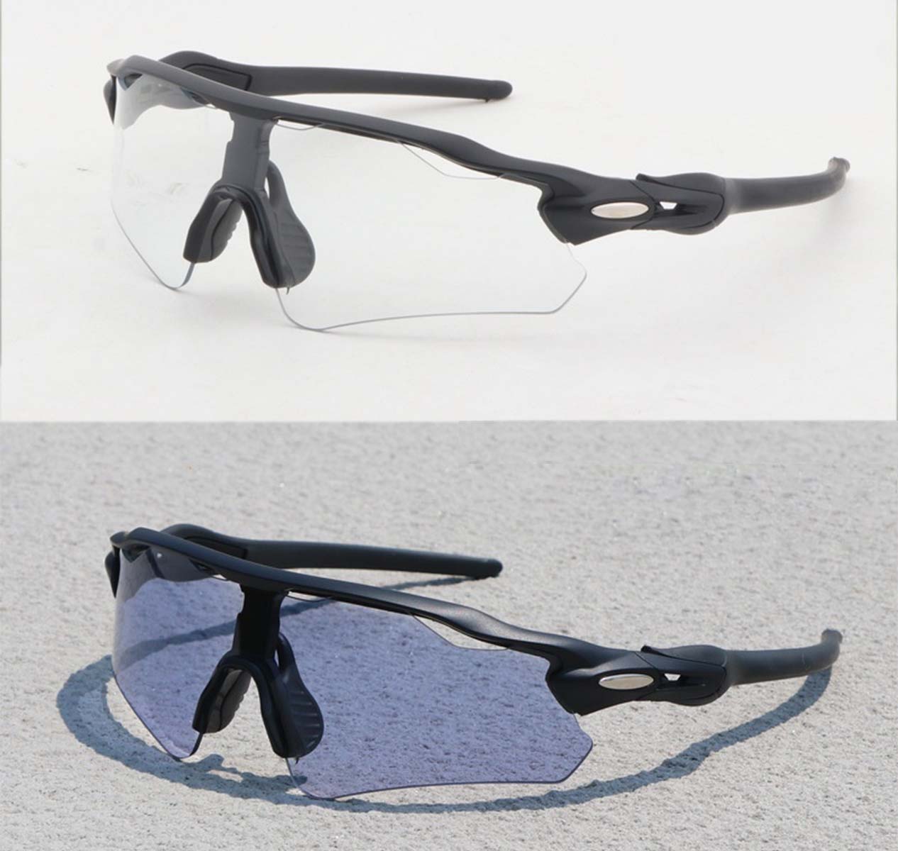 Rectangular Black TR90 Sunglasses #BS1725-0047