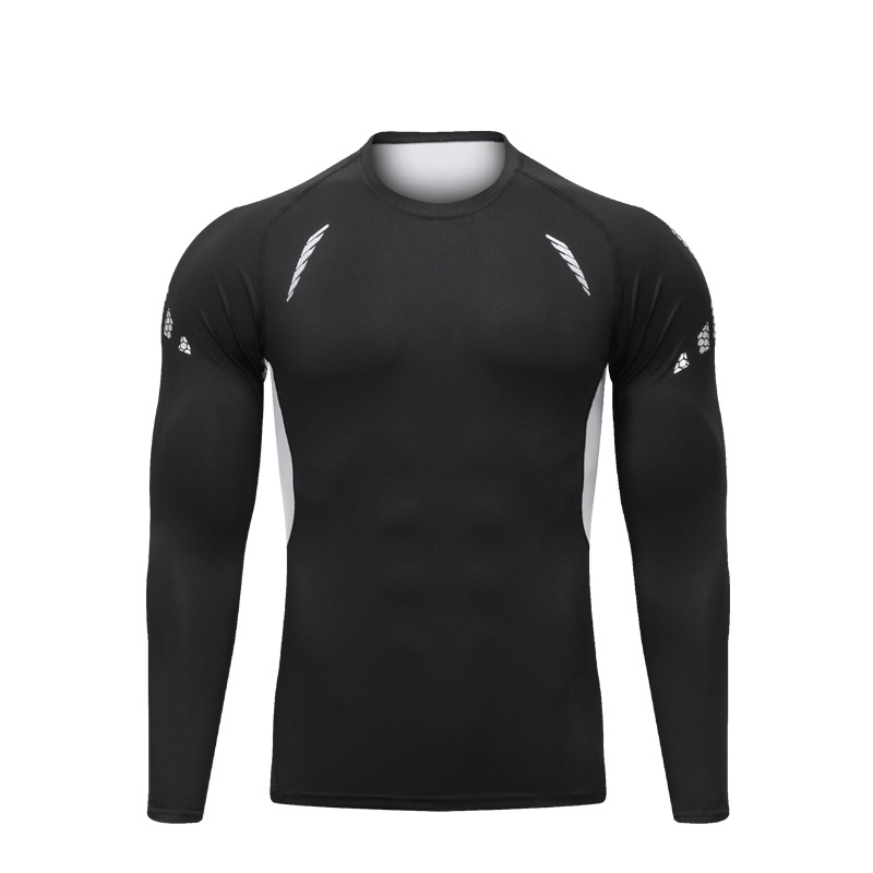QuickdryTraining Long Sleeves T-Shirt for Men: High Elasticity Performance & Wicking Function