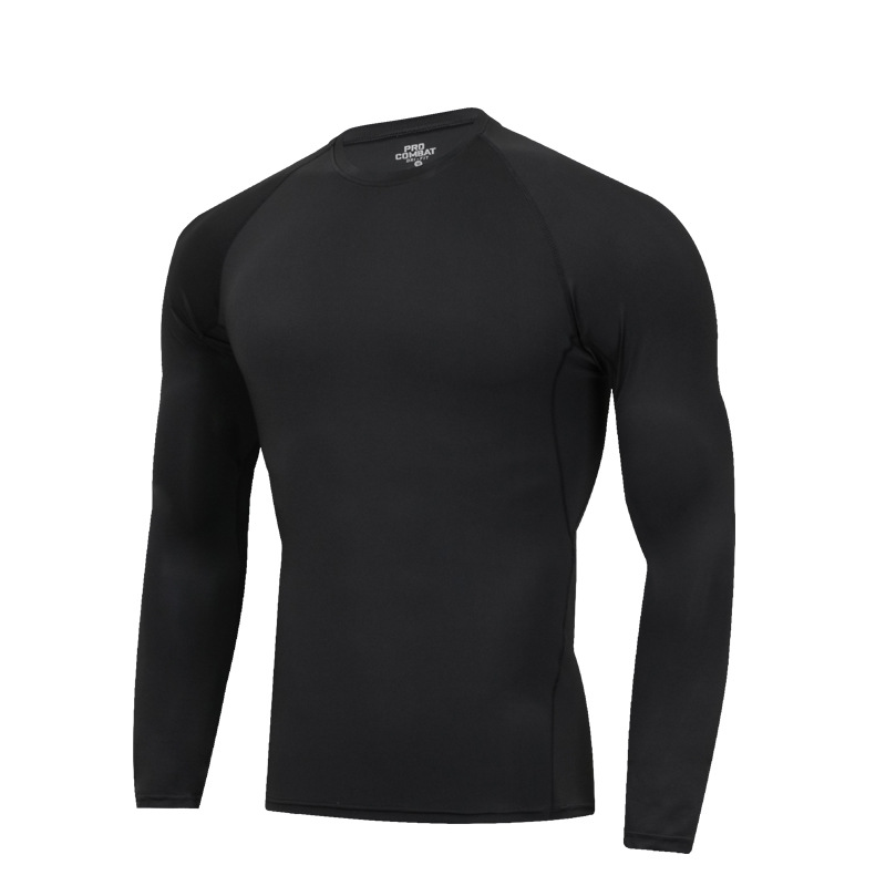 QuickdryTraining Long Sleeves T-Shirt for Men: High Elasticity Performance & Wicking Function