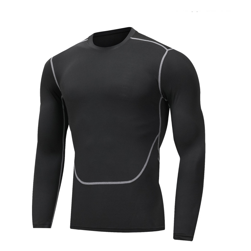 QuickdryTraining Long Sleeves T-Shirt for Men: High Elasticity Performance & Wicking Function