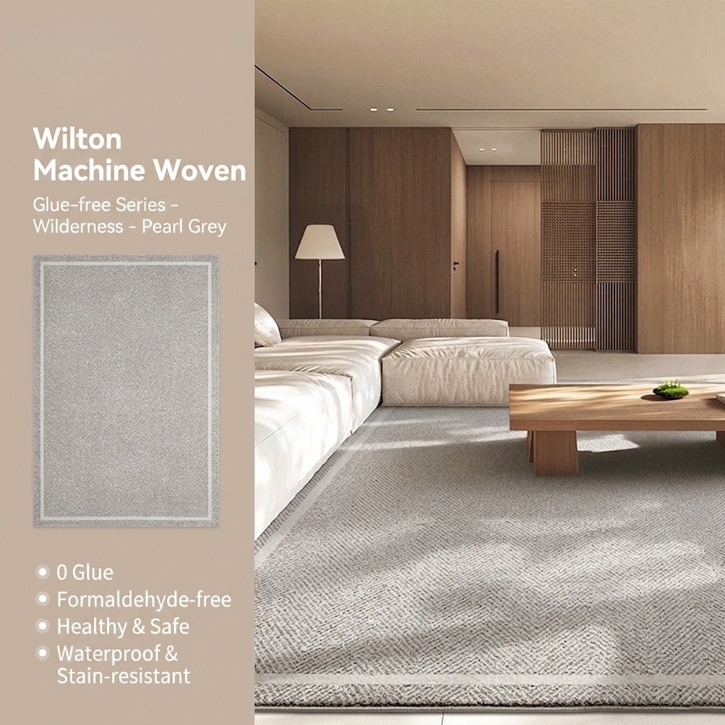 Modern Abstract Wool Blend Area Rug - Waterproof & Anti-Bacterial