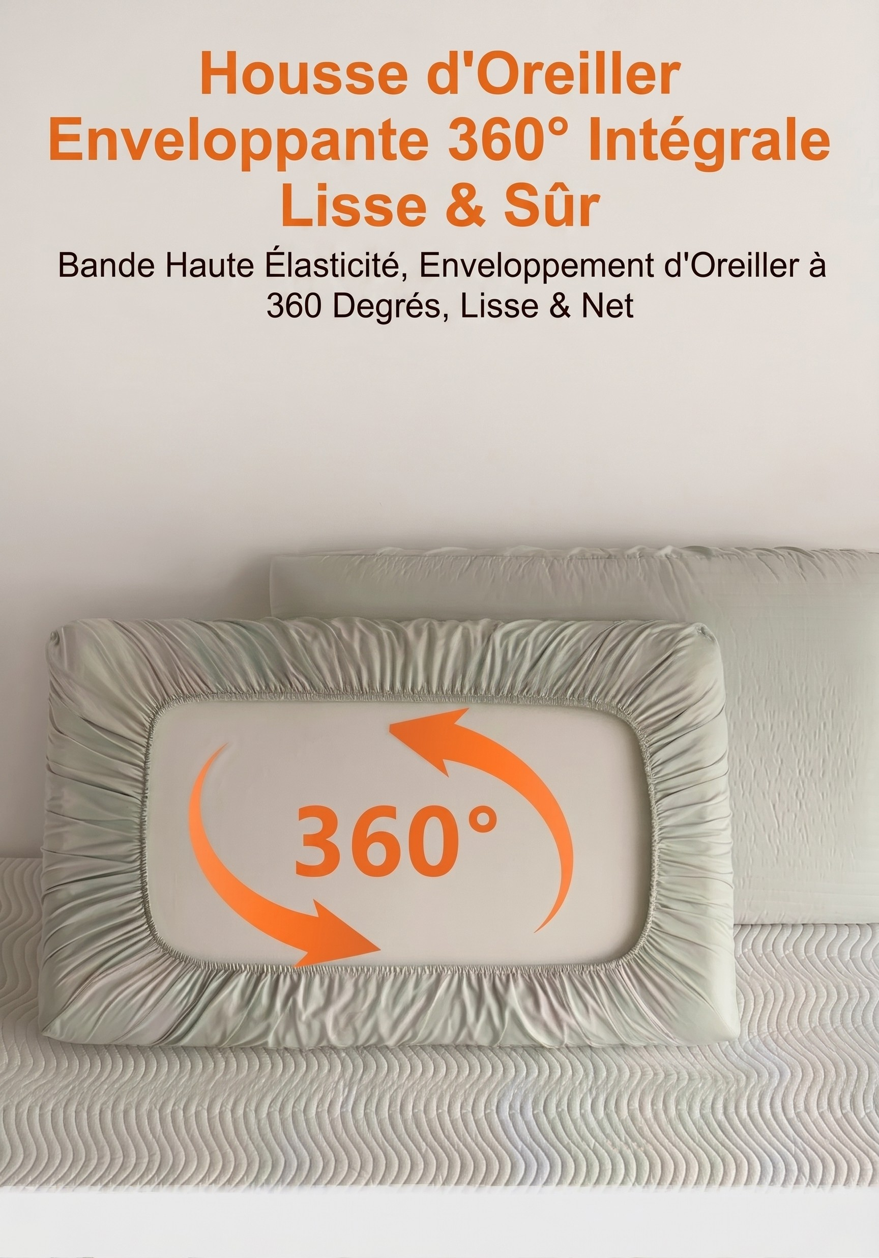 Ensemble de 2 taies d'oreiller universelles matelassées en coton ultra doux - Housse hygiénique de voyage