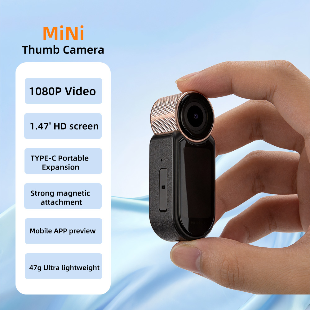 2.7K Wearable Magnetic Action Camera - Portable Vlog Cam