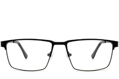 BS2425-0350_Black_Rectangular_Metal_Glasses_front