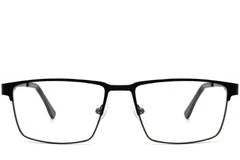 BS2425-0350_Black_Rectangular_Metal_Glasses_front