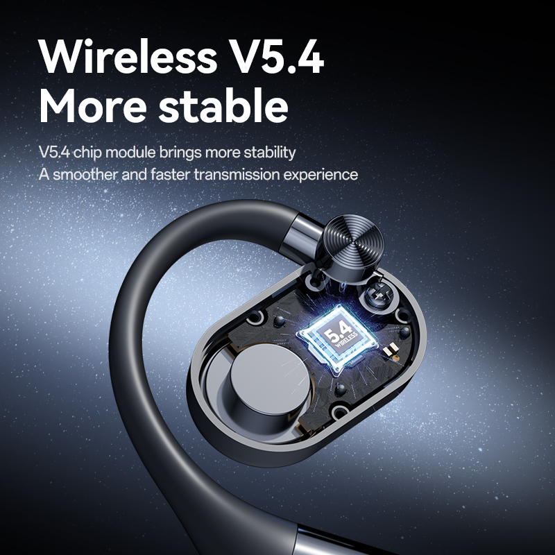 Draadloze open-ear Bluetooth 5.4 oordopjes met LED-oplaadcase, modelnummer M116
