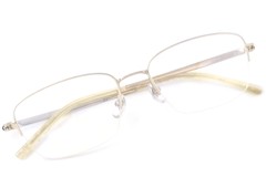 Lunettes semi-cerclées en titane doré #BS2419-0025