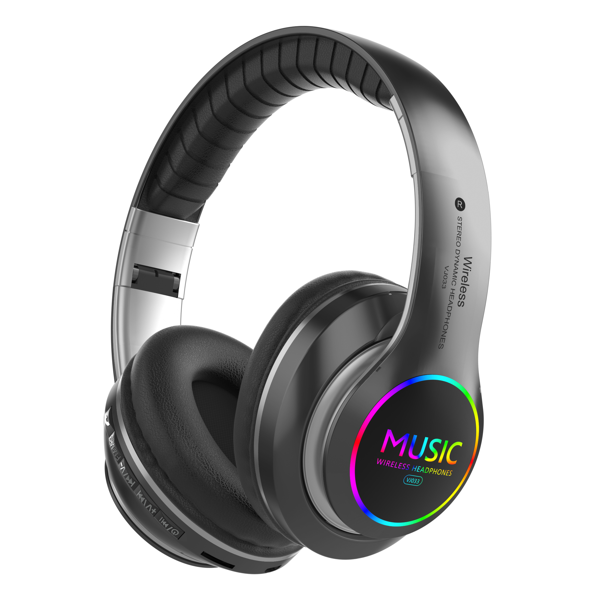 Wireless Bluetooth 5.0 Headphones with RGB Light & Mic