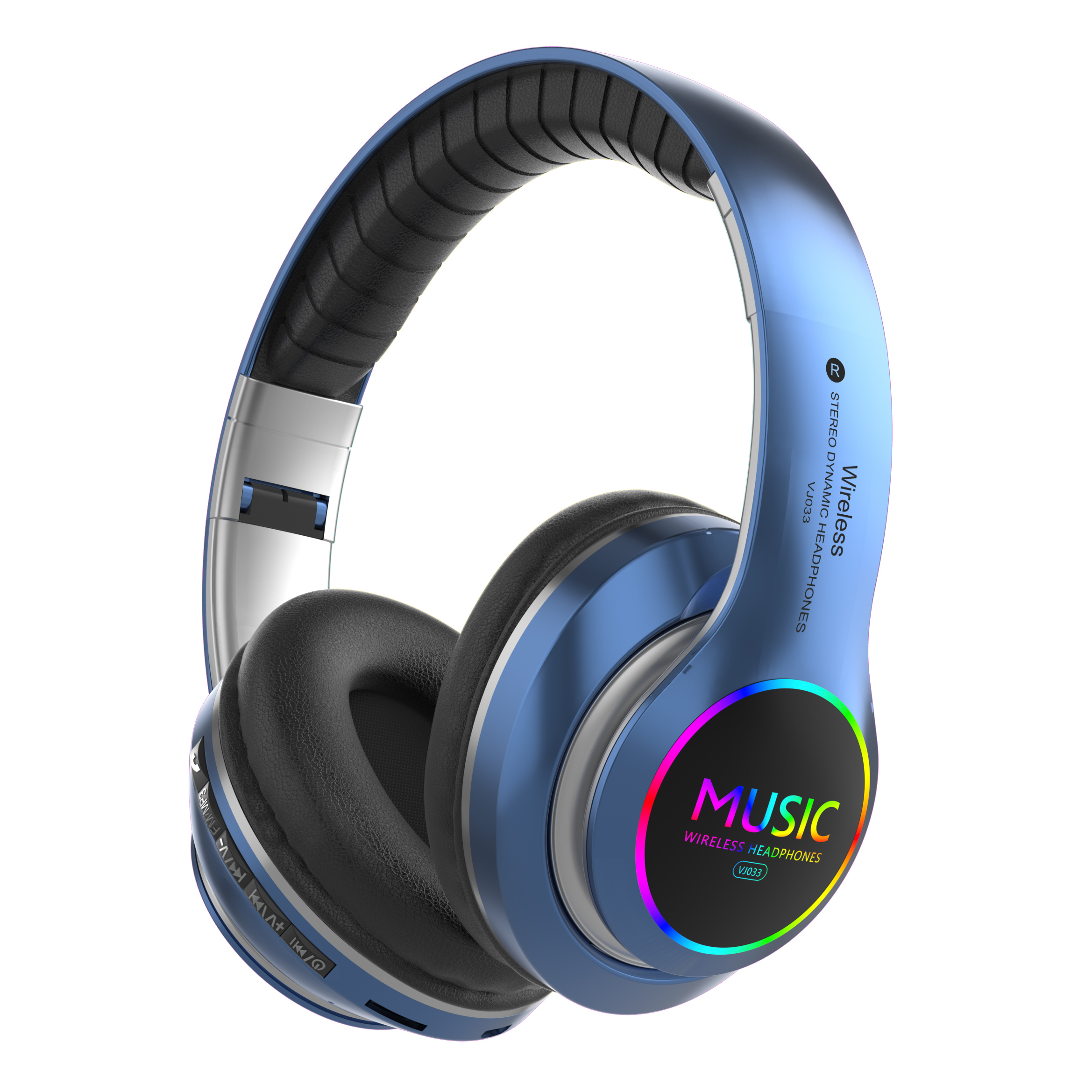 Wireless Bluetooth 5.0 Headphones with RGB Light & Mic