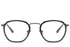 BS0406-0048_Black_Rectangular_Metal_Glasses_front