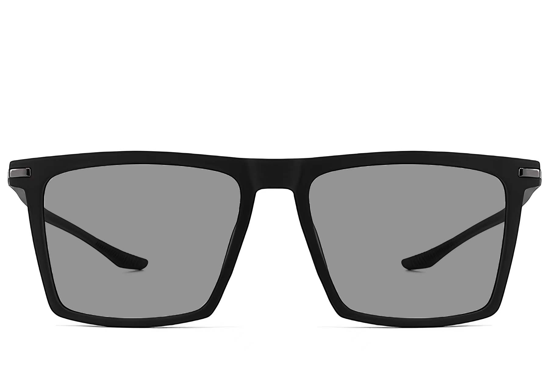 BS2607-0685_Black_Rectangular_TR90_Polarized Sunglasses_front-1