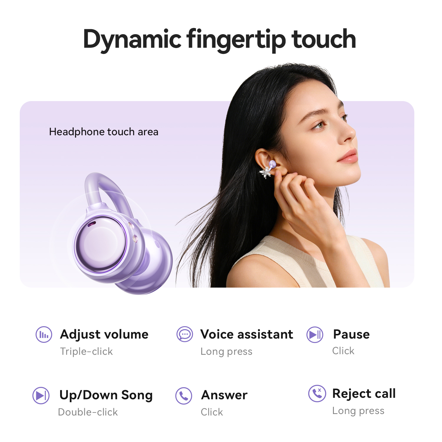 Butterfly Ear Clip TWS Wireless Earbuds with Mirror Case Model#M183