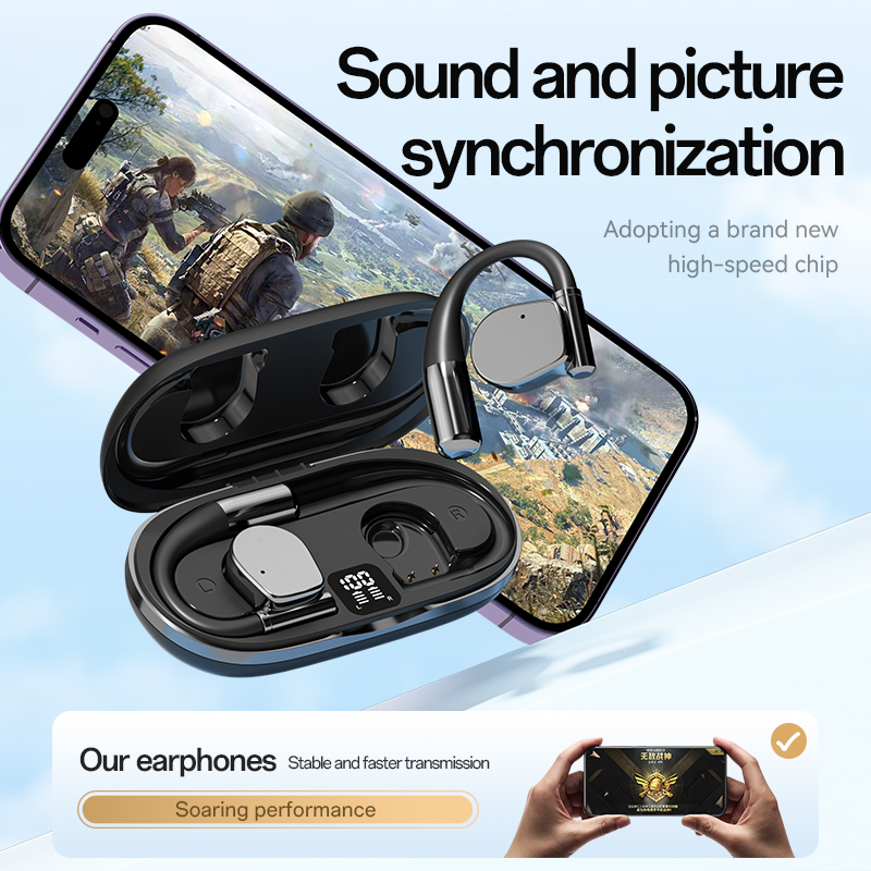 Écouteurs intra-auriculaires sans fil TWS à oreille ouverte avec indicateur de batterie LED, modèle n° M111