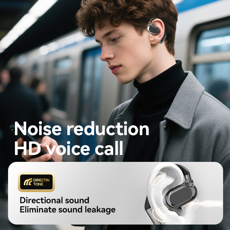 Draadloze open-ear Bluetooth 5.4 oordopjes met LED-oplaadcase, modelnummer M116